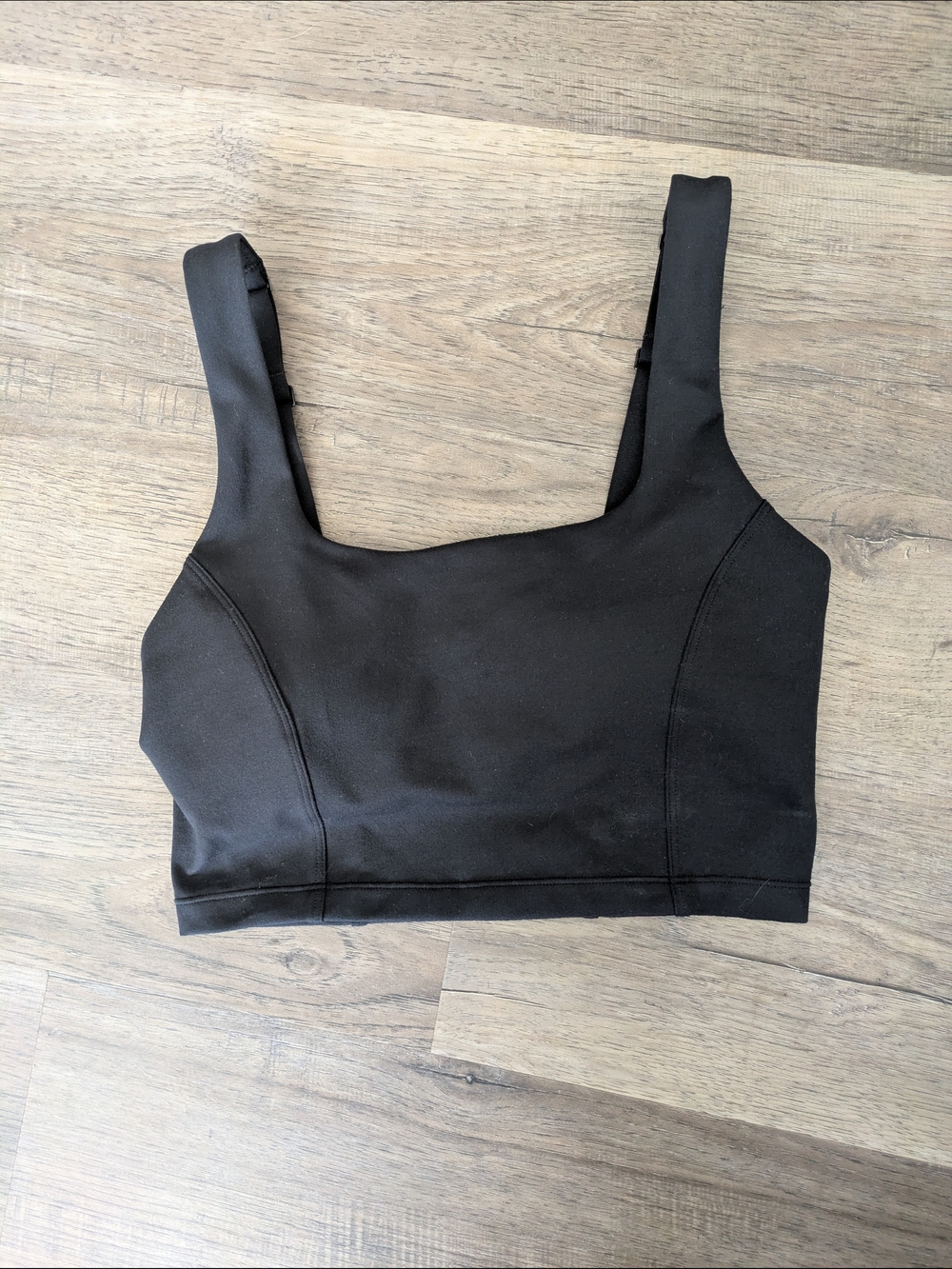 Offline By aerie Black Square-Neck The Hugger Sports Bra Sz Xs